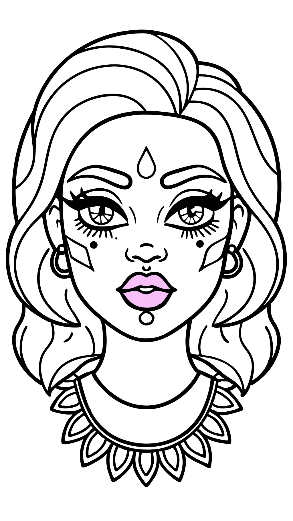 coloriage de maquillage du visage